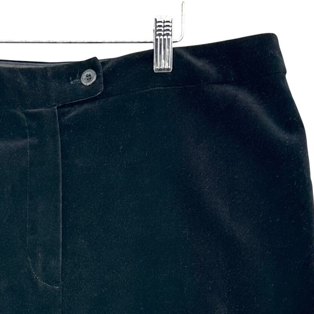 VTG Jones‎ New York Country 90s Black Velvet Straight Leg Stretch Pants 12 32x30